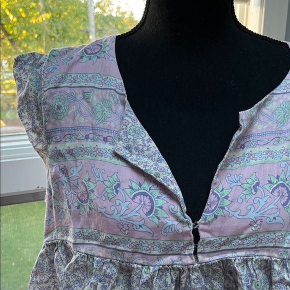 Lucky Brand Pink and Purple Paisley Floral Blouse sz M - Picture 4 of 8
